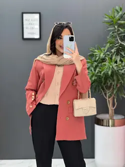 مانتو مازراتی دکمه طلایی کد 2585 در فروشگاه آنلاین ونوس مد