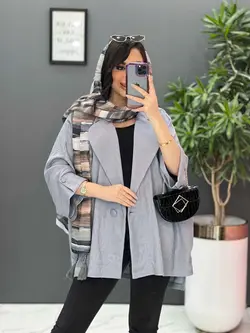 مانتو کتان لمه تک دکمه کد 2598 در فروشگاه اینترنتی ونوس مد