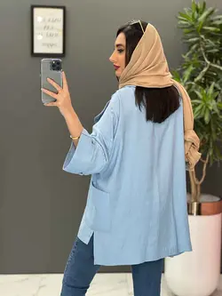 مانتو کتان لمه تک دکمه کد 2598 در فروشگاه اینترنتی ونوس مد