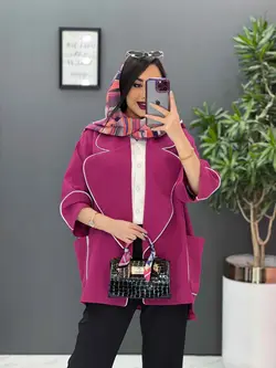 مانتو مازراتی پانچ مغزی دوزی کد 2607 فروشگاه آنلاین ونوس مد