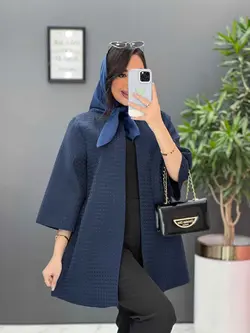 مانتو ژاکارد حصیری یقه گرد کد 2605 در فروشگاه بزرگ ونوس مد