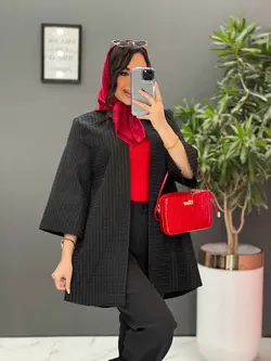 مانتو ژاکارد حصیری یقه گرد کد 2605 در فروشگاه بزرگ ونوس مد