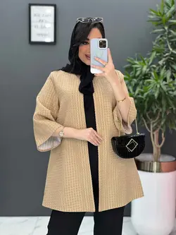 مانتو ژاکارد حصیری یقه گرد کد 2605 در فروشگاه بزرگ ونوس مد