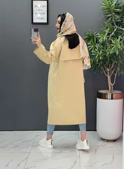 مانتو لنین بلند ژیله پاگن دار کد 2610 در مجموعه ونوس مد