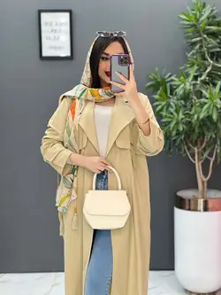 مانتو لنین بلند ژیله پاگن دار کد 2610 در مجموعه ونوس مد