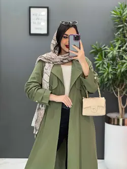 مانتو لنین بلند ژیله پاگن دار کد 2610 در مجموعه ونوس مد