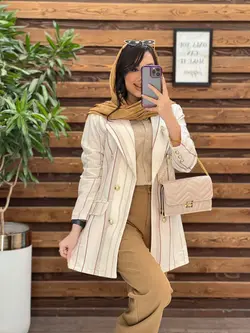 کت لنین راه راه سنجاق دار کد 2614 در فروشگاه آنلاین ونوس مد