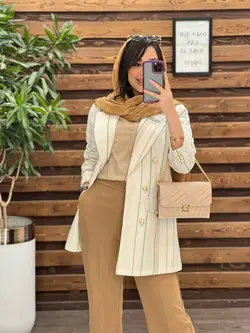 کت لنین راه راه سنجاق دار کد 2614 در فروشگاه آنلاین ونوس مد