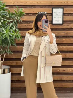 کت لنین راه راه سنجاق دار کد 2614 در فروشگاه آنلاین ونوس مد