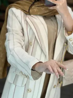 کت لنین راه راه سنجاق دار کد 2614 در فروشگاه آنلاین ونوس مد