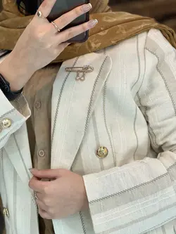 کت لنین راه راه سنجاق دار کد 2614 در فروشگاه آنلاین ونوس مد