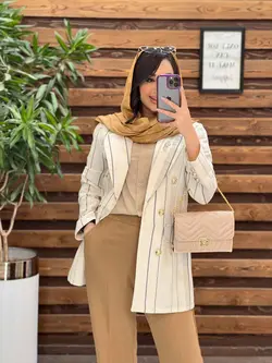 کت لنین راه راه سنجاق دار کد 2614 در فروشگاه آنلاین ونوس مد