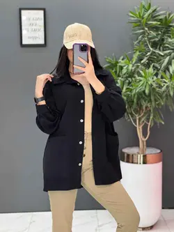 مانتو کتان پشت چاپ دو جیب کد 2621 موجود در فروشگاه ونوس مد