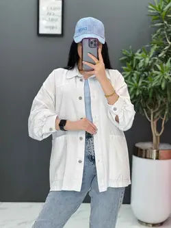 مانتو کتان پشت چاپ دو جیب کد 2621 موجود در فروشگاه ونوس مد