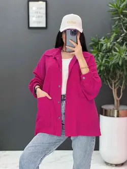 مانتو کتان پشت چاپ دو جیب کد 2621 موجود در فروشگاه ونوس مد