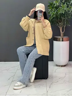 مانتو کتان پشت چاپ دو جیب کد 2621 موجود در فروشگاه ونوس مد