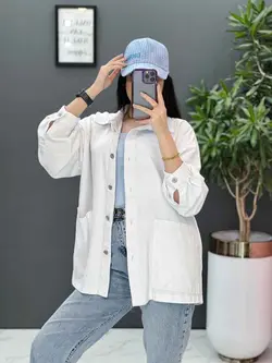 مانتو کتان پشت چاپ دو جیب کد 2621 موجود در فروشگاه ونوس مد