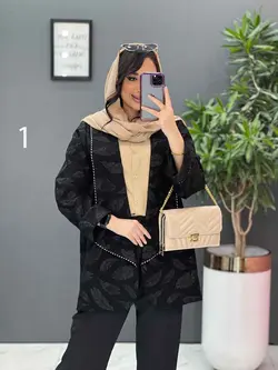 مانتو مغزی دوزی آستین پاکتی کد 2626 شیک و خاص در ونوس مد