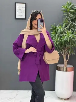 مانتو لنین یقه انگلیسی کمردار کد 2638 درفروشگاه بزرگ ونوس مد