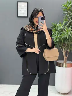 مانتو کتان لمه یقه دوبل کد 2639 در فروشگاه آنلاین ونوس مد