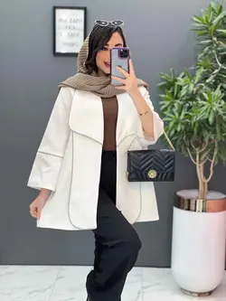 مانتو کتان لمه یقه دوبل کد 2639 در فروشگاه آنلاین ونوس مد