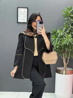 مانتو کتان لمه یقه دوبل کد 2639 در فروشگاه آنلاین ونوس مد