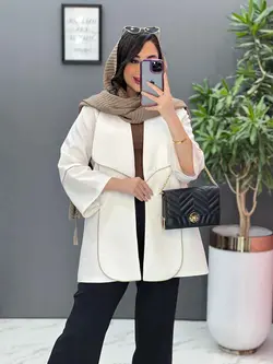 مانتو کتان لمه یقه دوبل کد 2639 در فروشگاه آنلاین ونوس مد