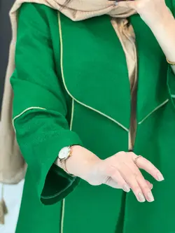 مانتو کتان لمه یقه دوبل کد 2639 در فروشگاه آنلاین ونوس مد