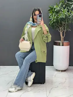 خرید اینترنتی مانتو آستین گت پایین دو دکمه کد 2636 فروشگاه