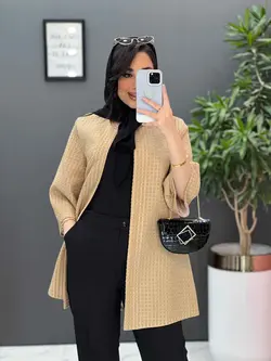 مانتو ژاکارد حصیری یقه گرد کد 2645 در فروشگاه بزرگ ونوس مد