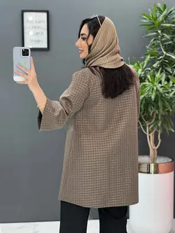 مانتو ژاکارد حصیری یقه گرد کد 2645 در فروشگاه بزرگ ونوس مد