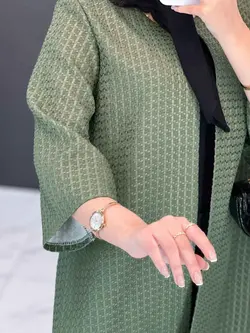 مانتو ژاکارد حصیری یقه گرد کد 2645 در فروشگاه بزرگ ونوس مد