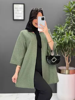 مانتو ژاکارد حصیری یقه گرد کد 2645 در فروشگاه بزرگ ونوس مد