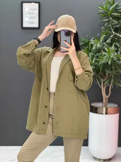 مانتو کتان زاپ دار جیب پاکتی کد 2646 در فروشگاه  ونوس مد