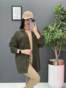 مانتو کتان زاپ دار جیب پاکتی کد 2646 در فروشگاه  ونوس مد