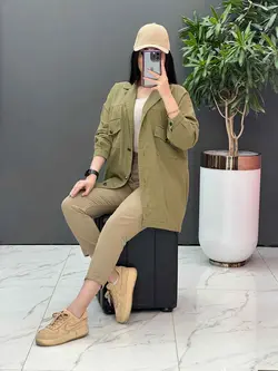 مانتو کتان زاپ دار جیب پاکتی کد 2646 در فروشگاه  ونوس مد