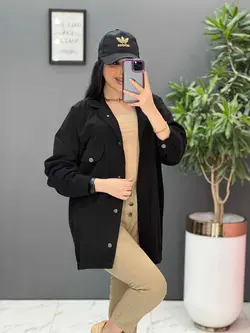 مانتو کتان زاپ دار جیب پاکتی کد 2646 در فروشگاه  ونوس مد