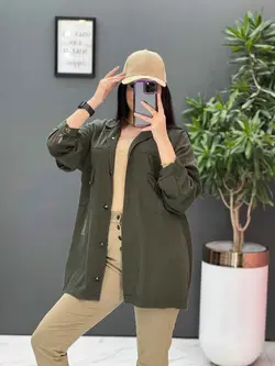 مانتو کتان زاپ دار جیب پاکتی کد 2646 در فروشگاه  ونوس مد