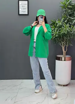 مانتو کتان زاپ دار جیب پاکتی کد 2646 در فروشگاه  ونوس مد