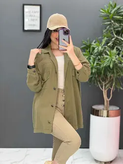 مانتو کتان زاپ دار جیب پاکتی کد 2646 در فروشگاه  ونوس مد