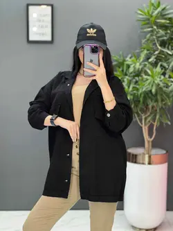 مانتو کتان زاپ دار جیب پاکتی کد 2646 در فروشگاه  ونوس مد