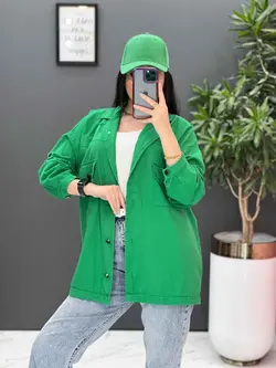 مانتو کتان زاپ دار جیب پاکتی کد 2646 در فروشگاه  ونوس مد