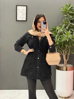 خرید اینترنتی مانتو جین کمر کش دخترانه مجموعه پوشاک ونوس مد