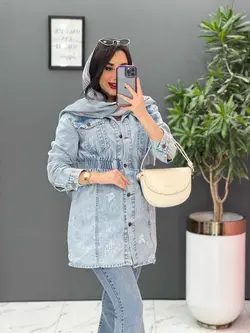 خرید اینترنتی مانتو جین کمر کش دخترانه مجموعه پوشاک ونوس مد