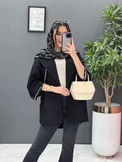 خرید آنلاین مانتو پوپلین مغزی دوزی آستین پاگن پوشاک ونوس مد