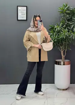 خرید آنلاین مانتو پوپلین مغزی دوزی آستین پاگن پوشاک ونوس مد