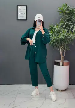 ست مانتو شلوار لنین کمربند Dior کد 2687 در فروشگاه ونوس مد