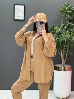 ست مانتو شلوار لنین کمربند Dior کد 2687 در فروشگاه ونوس مد