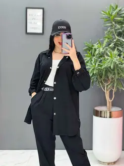 ست مانتو شلوار لنین کمربند Dior کد 2687 در فروشگاه ونوس مد