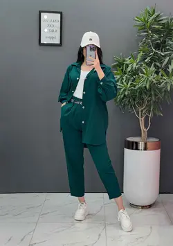 ست مانتو شلوار لنین کمربند Dior کد 2687 در فروشگاه ونوس مد